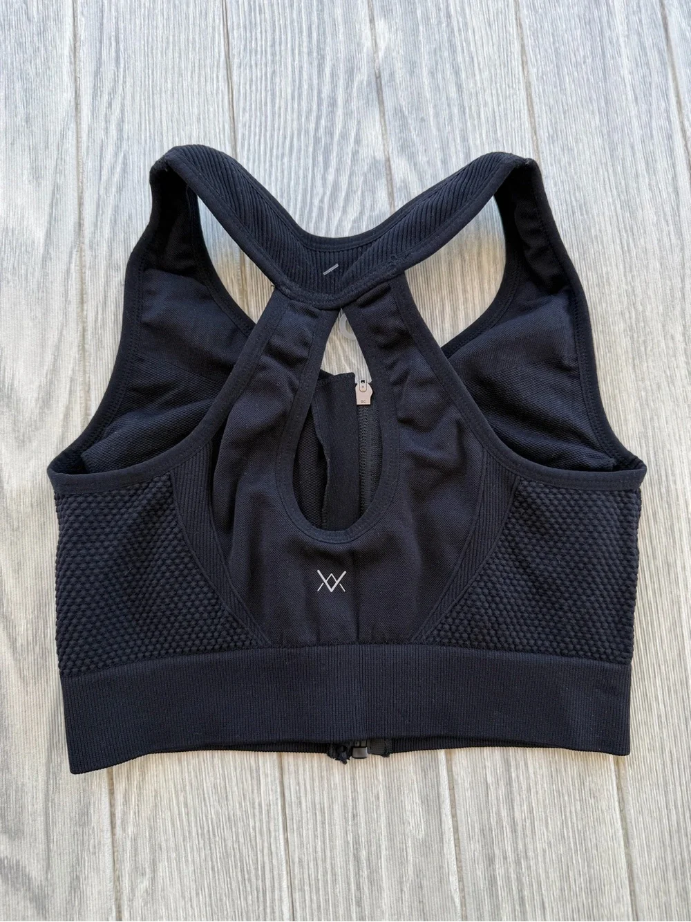 Black Front-Zip Sports Bra